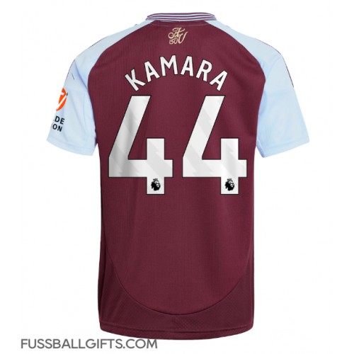 Aston Villa Boubacar Kamara #44 Fußballbekleidung Heimtrikot 2024-25 Kurzarm